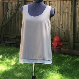 Halogen sleeveless sheer tank